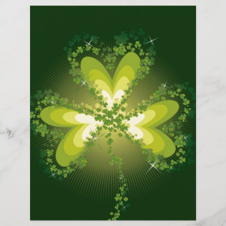 St. Patrick's Day Kleeblatt Lucky Clovers Blätter Flyer
