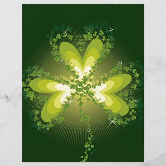 St. Patrick's Day Kleeblatt Lucky Clovers Blätter Flyer (Vorne)