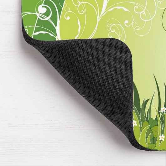 St. Patrick's Day Kleeblatt Lucky Clovers Blätter Mousepad (Ecke)