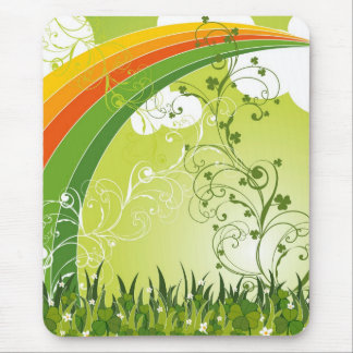 St. Patrick's Day Kleeblatt Lucky Clovers Blätter Mousepad