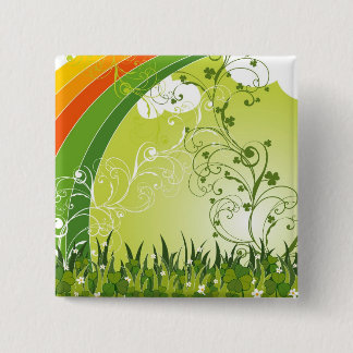 St. Patrick's Day Kleeblatt Lucky Clovers Button