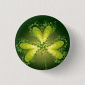 St. Patrick's Day Kleeblatt Lucky Clovers Button (Vorderseite)
