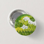 St. Patrick's Day Kleeblatt Lucky Clovers Button (Vorne & Hinten)