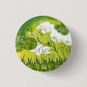 St. Patrick's Day Kleeblatt Lucky Clovers Button