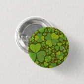 St. Patrick's Day Kleeblatt Lucky Clovers Button (Vorne & Hinten)