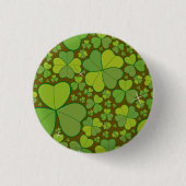 St. Patrick's Day Kleeblatt Lucky Clovers Button (Vorderseite)