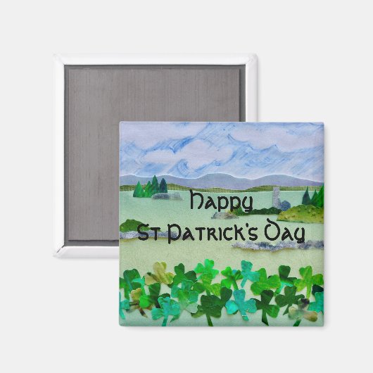 St. Patrick's Day Kleeblatt Magnet (Vorderseite/Rückseite)