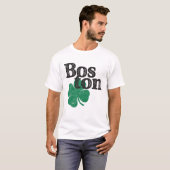 St Patricks Day Kleeblatt Massachusetts Boston T-Shirt (Vorne ganz)