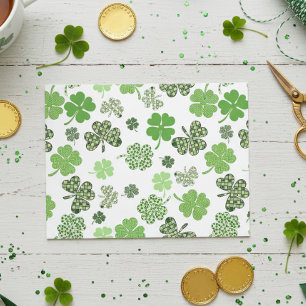 St. Patrick's Day Kleeblatt Minimalistisch einfach Postkarte