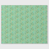 St. Patrick's Day Kleeblatt Misty Green Geschenkpapier (Flach)