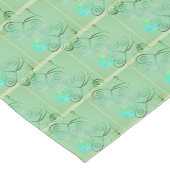 St. Patrick's Day Kleeblatt Misty Green Kurzer Tischläufer (Ecke)