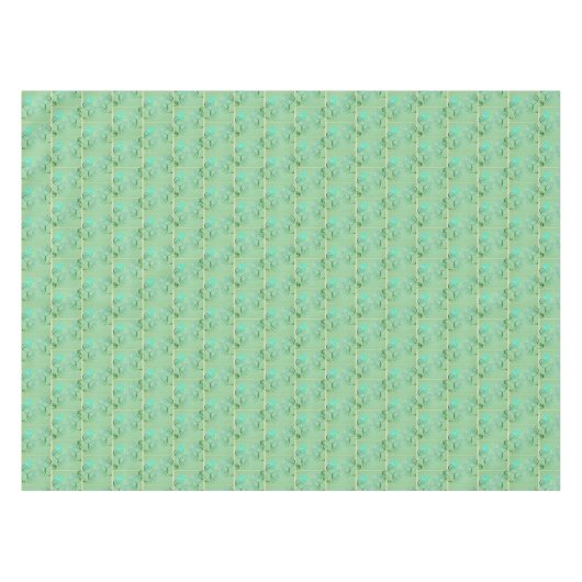 St. Patrick's Day Kleeblatt Misty Green Tischdecke (Vorderseite (Horizontal))