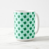 St. Patrick's Day Kleeblatt-Muster Kaffeetasse (VorderseiteRechts)
