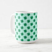St. Patrick's Day Kleeblatt-Muster Kaffeetasse (Vorderseite Links)