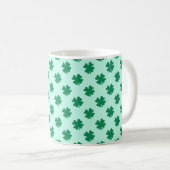 St. Patrick's Day Kleeblatt-Muster Kaffeetasse (VorderseiteRechts)