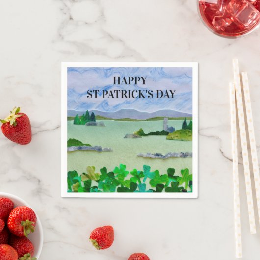 St Patrick's Day Kleeblatt Napkins Serviette (Beispiel)