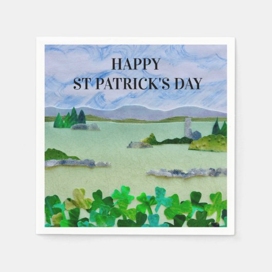 St Patrick's Day Kleeblatt Napkins Serviette (Vorderseite)