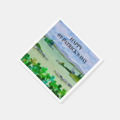 St Patrick's Day Kleeblatt Napkins Serviette (Ecke)