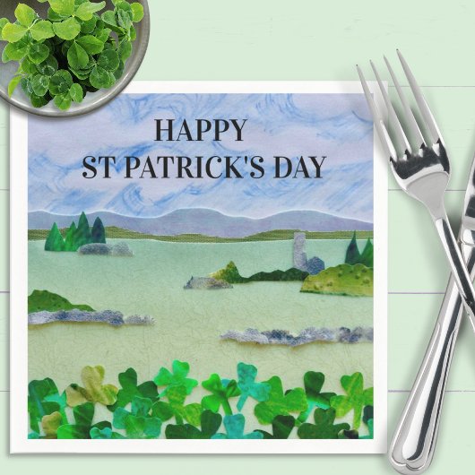 St Patrick's Day Kleeblatt Napkins Serviette