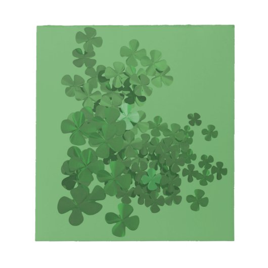 St. Patrick's Day Kleeblatt Notizblock (Vorderseite)