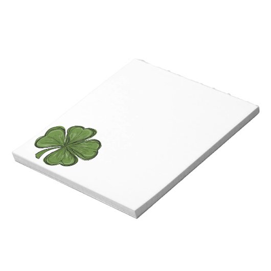 St. Patrick's Day Kleeblatt Notizblock (Rotiert)