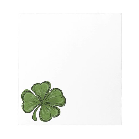 St. Patrick's Day Kleeblatt Notizblock (Vorderseite)