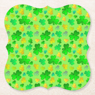 St. Patrick's Day Kleeblatt Paper Untersetzer