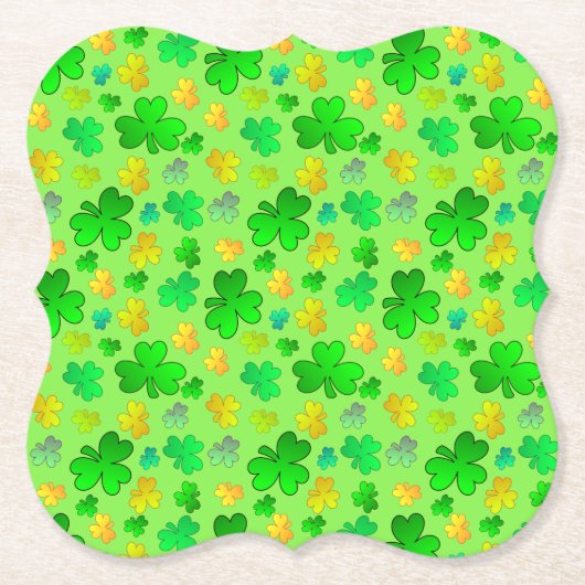St. Patrick's Day Kleeblatt Paper Untersetzer (Vorderseite)
