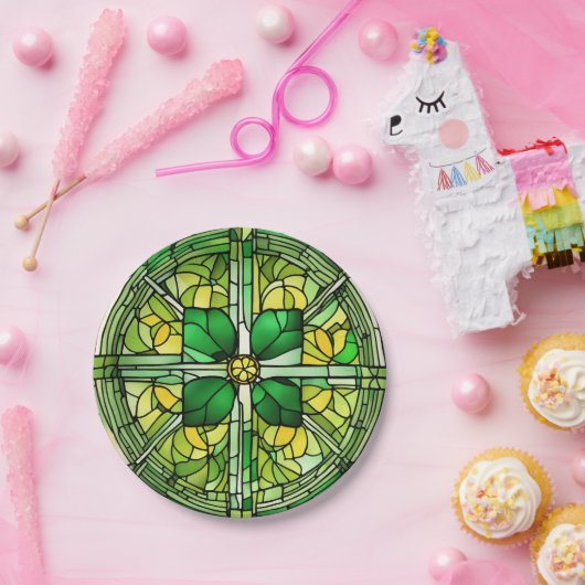 St Patricks Day Kleeblatt Pappteller (Party)