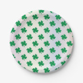 St. Patrick's Day Kleeblatt Pappteller (Vorderseite)