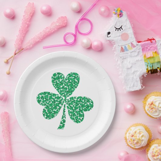 St Patricks Day Kleeblatt Pappteller (Party)