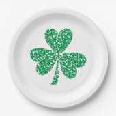 St Patricks Day Kleeblatt Pappteller (Vorderseite)