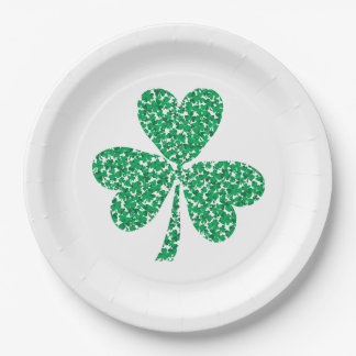 St Patricks Day Kleeblatt Pappteller