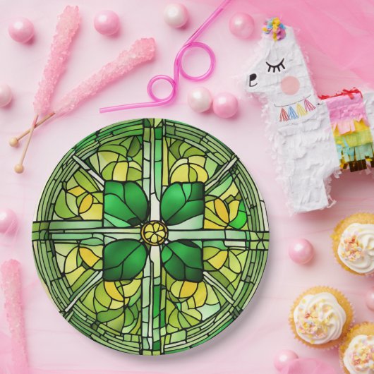 St Patricks Day Kleeblatt Party Pappteller (Party)