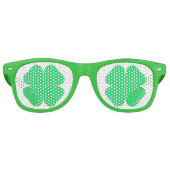 St. Patrick's Day Kleeblatt Partybrille (Vorderseite)