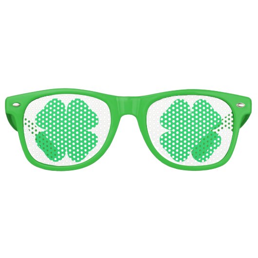 St. Patrick's Day Kleeblatt Partybrille (Vorderseite)