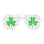 St Patricks Day Kleeblatt Partybrille (Vorderseite)