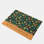 St. Patrick's Day Kleeblatt Pattern Fußmatte (Schrägansicht)