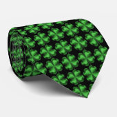 St.Patrick's Day Kleeblatt Pattern Krawatte (Gerollt)