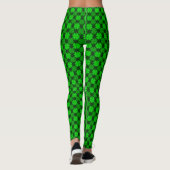 St. Patrick's Day Kleeblatt Pattern Leggings (Rückseite)