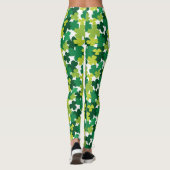 St. Patrick's Day Kleeblatt Pattern Leggings (Rückseite)