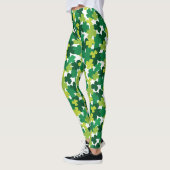 St. Patrick's Day Kleeblatt Pattern Leggings (Links)