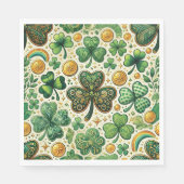 St. Patrick's Day Kleeblatt Pattern Serviette (Vorderseite)