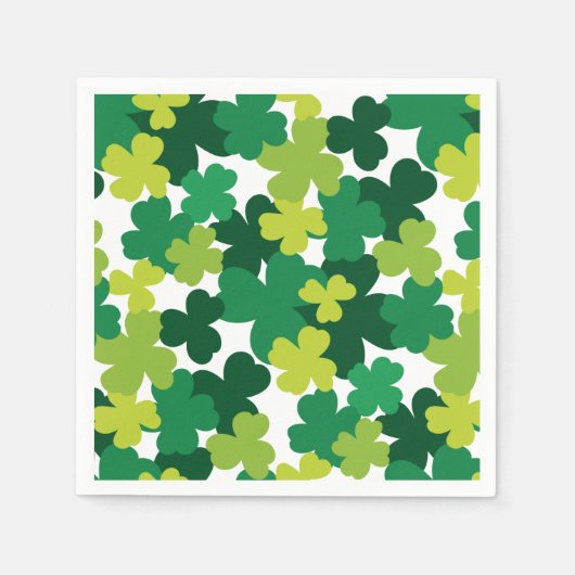 St. Patrick's Day Kleeblatt Pattern Serviette (Vorderseite)