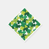 St. Patrick's Day Kleeblatt Pattern Serviette (Ecke)