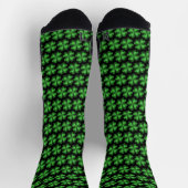 St Patrick's Day Kleeblatt Pattern Socken (Oben)