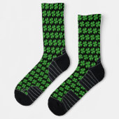 St Patrick's Day Kleeblatt Pattern Socken (Links)