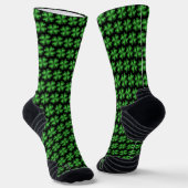 St Patrick's Day Kleeblatt Pattern Socken (Gewinkelt)