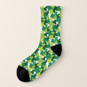 St. Patrick's Day Kleeblatt Pattern Socken (Links - Außen)