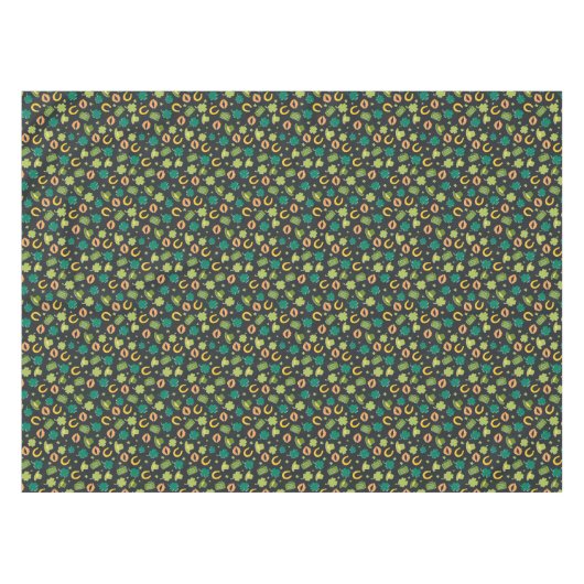 St. Patrick's Day Kleeblatt Pattern Tischdecke (Vorderseite (Horizontal))